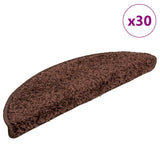 Vidaxl trapmatten 30 st 56x17x3 cm bruin halfrond