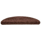 Vidaxl trapmatten 30 st 56x17x3 cm bruin halfrond