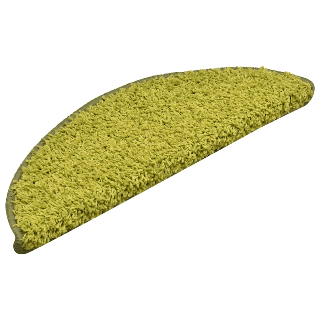 Vidaxl trapmatten 30 st 56x17x3 cm groen halfrond