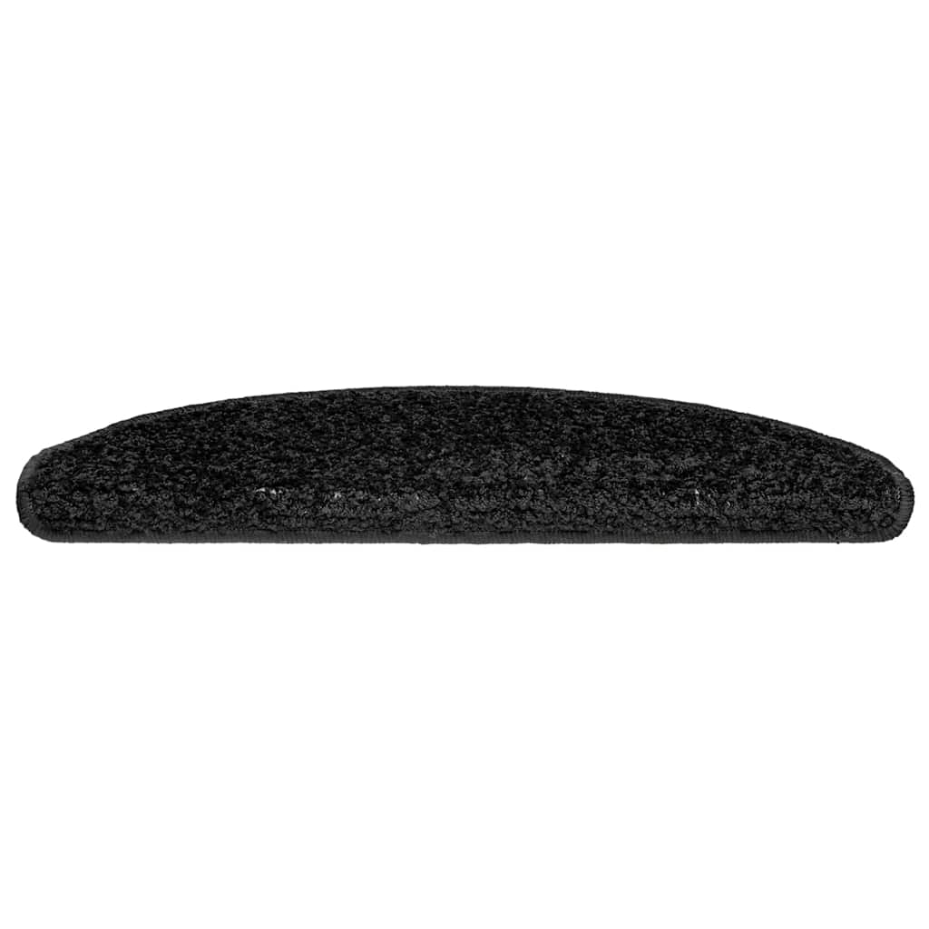 Vidaxl trapmatten 30 st 65x21x4 cm zwart halfrond groot