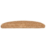 Vidaxl trapmatten 30 st 65x21x4 cm beige halfrond groot