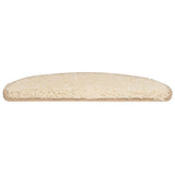 Vidaxl trapmatten 30 st 65x21x4 cm crème halfrond groot