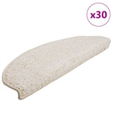 Vidaxl trapmatten 30 stuks 65x21x4 cm wit halfrond groot
