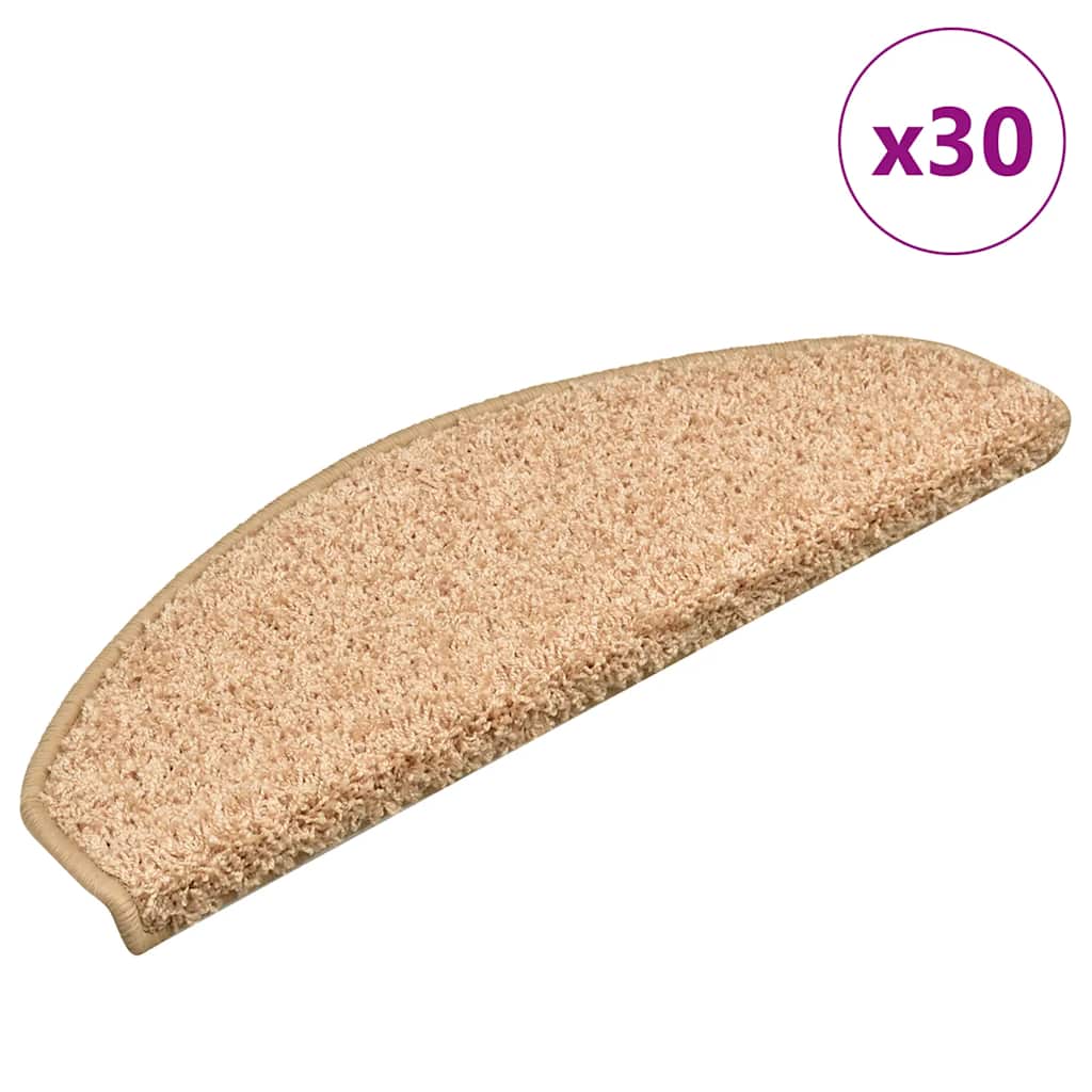 Vidaxl trapmatten 30 st 65x21x4 cm goud halfrond groot