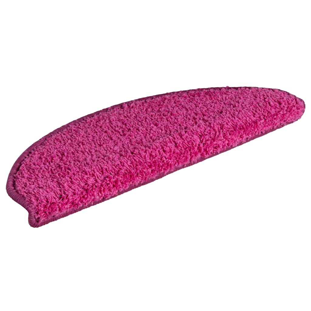 Vidaxl trapmatten 30 stuks 65x21x4 cm roze halfrond groot