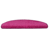 Vidaxl trapmatten 30 stuks 65x21x4 cm roze halfrond groot