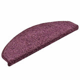 Vidaxl trapmatten 30 stuks 65x21x4 cm donkerpaars halfrond groot
