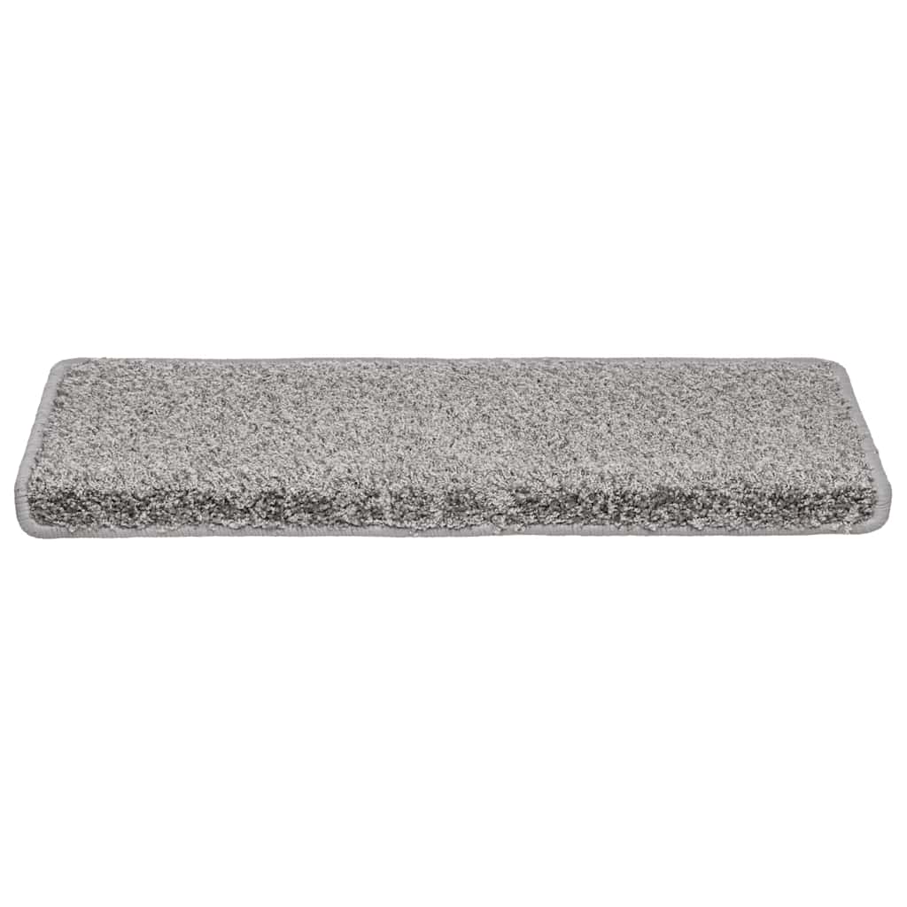 Vidaxl trapmatten 30 st 65x21x4 cm grijs rechthoekige rand