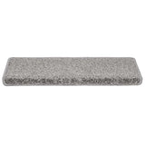 Vidaxl trapmatten 30 st 65x21x4 cm grijs rechthoekige rand