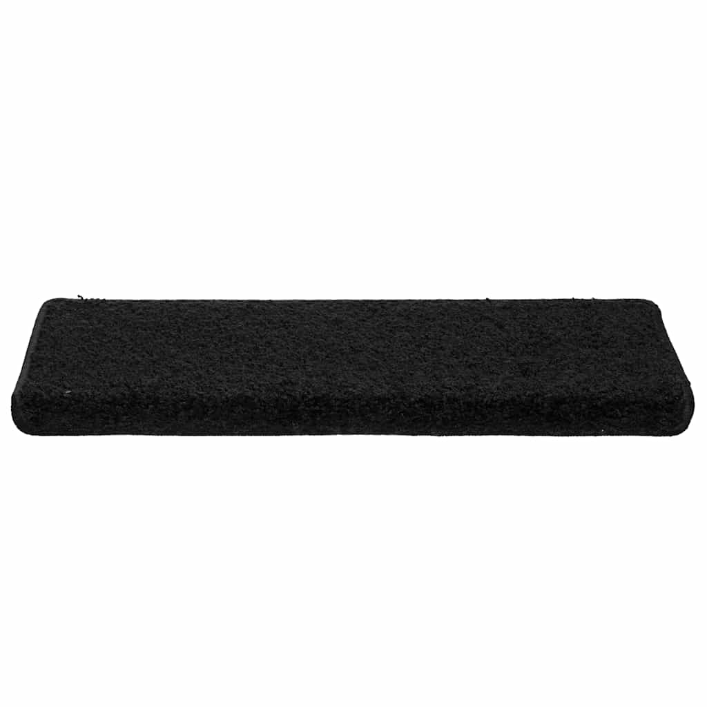Vidaxl trapmatten 30 st 65x21x4 cm zwart rechthoekige rand