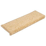 Vidaxl trapmatten 30 st 65x21x4 cm crème met rechthoekige rand