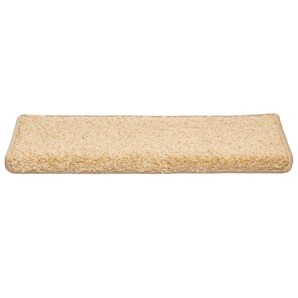 Vidaxl trapmatten 30 st 65x21x4 cm crème met rechthoekige rand