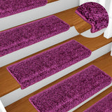 Vidaxl trapmatten 30 st 65x21x4 cm violet rechthoekige rand