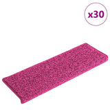 Vidaxl trapmatten 30 st 65x21x4 cm roze rechthoekige rand