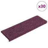 Vidaxl trapmatten 30 st 65x21x4 cm donkerpaars rechthoekige rand