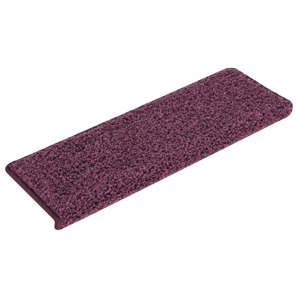 Vidaxl trapmatten 30 st 65x21x4 cm donkerpaars rechthoekige rand