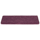 Vidaxl trapmatten 30 st 65x21x4 cm donkerpaars rechthoekige rand