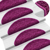 Vidaxl trapmatten 20 st 56x17x3 cm violet halfrond