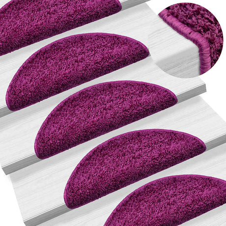 Vidaxl trapmatten 20 st 56x17x3 cm violet halfrond