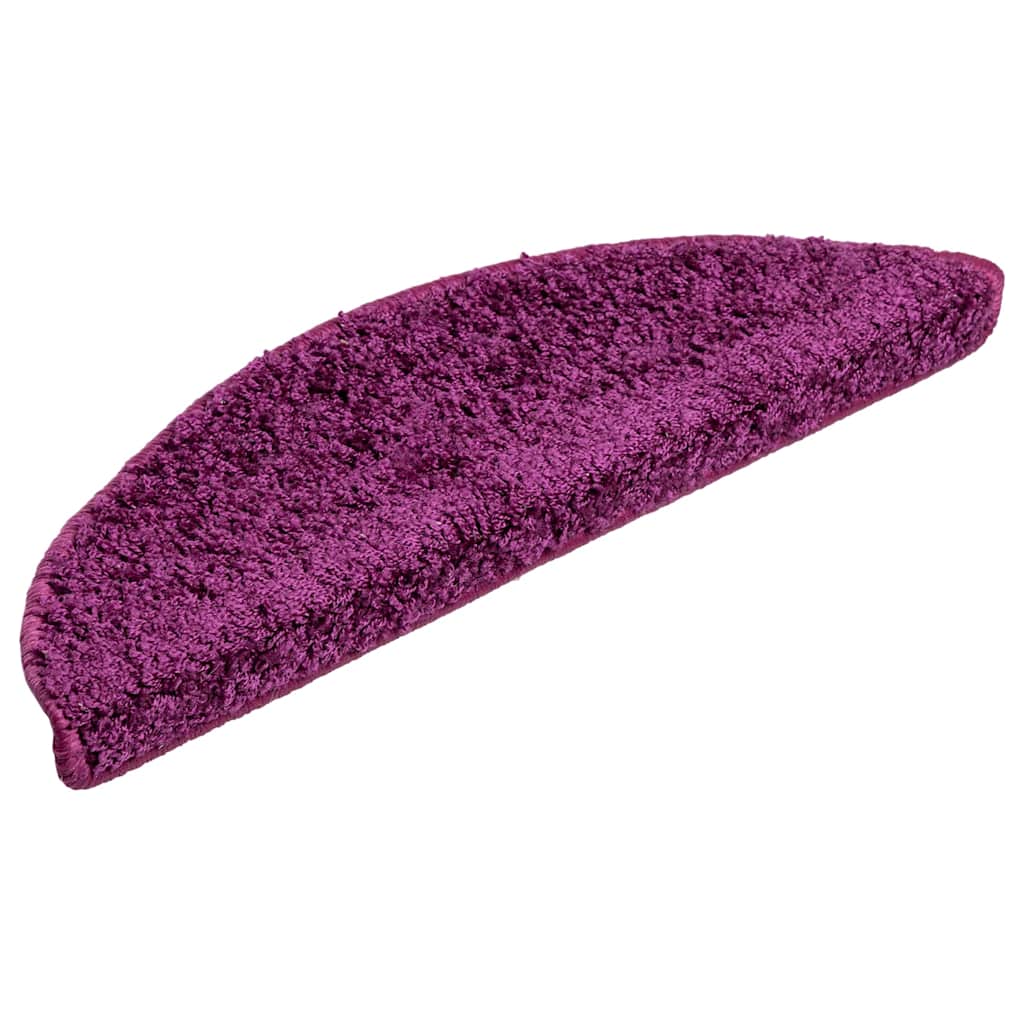 Vidaxl trapmatten 20 st 56x17x3 cm violet halfrond