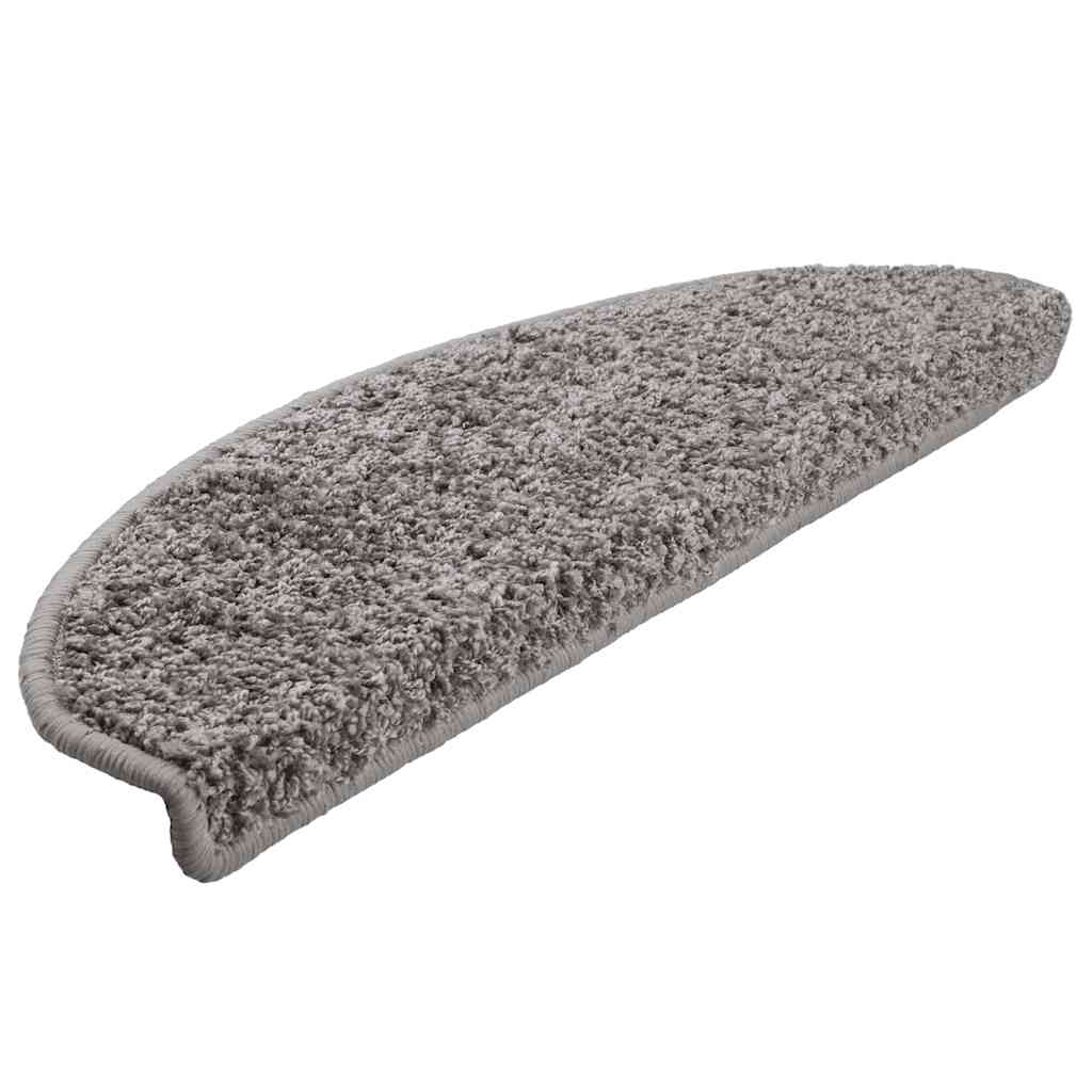 Vidaxl trapmatten 20 st 65x21x4 cm grijs halfrond groot
