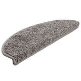 Vidaxl trapmatten 20 st 65x21x4 cm grijs halfrond groot
