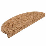 Vidaxl trapmatten 20 st 65x21x4 cm beige halfrond groot