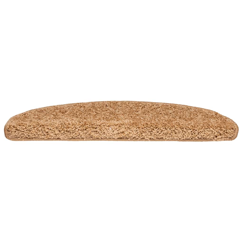 Vidaxl trapmatten 20 st 65x21x4 cm beige halfrond groot