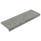 Vidaxl trapmatten 20 stuks 65x21x4 cm grijs rechthoekige rand