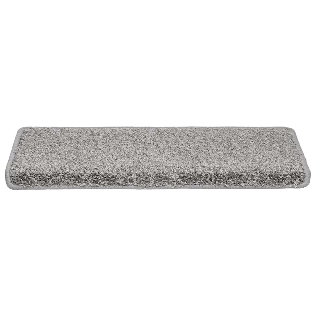 Vidaxl trapmatten 20 stuks 65x21x4 cm grijs rechthoekige rand