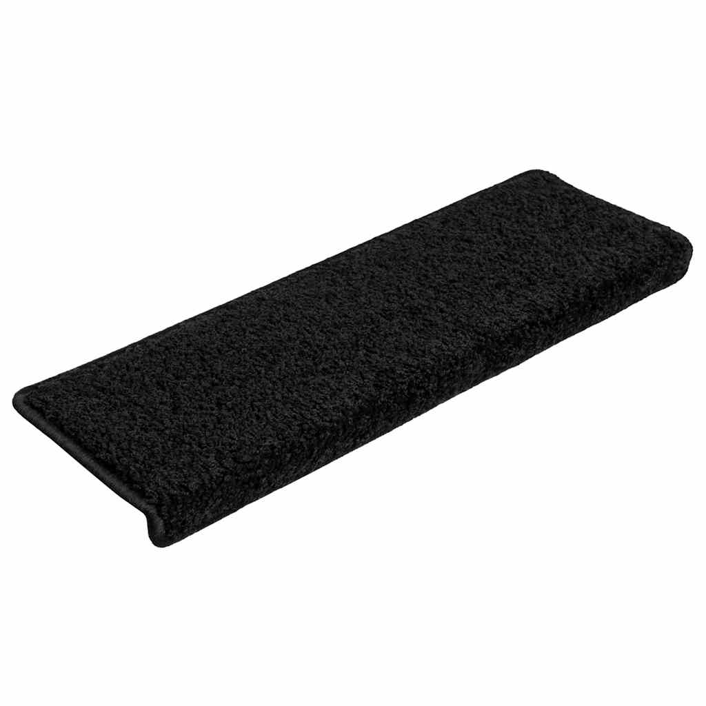 Vidaxl trapmatten 20 st 65x21x4 cm zwart rechthoekige rand