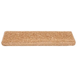 Vidaxl trapmatten 20 st 65x21x4 cm beige rechthoekige rand