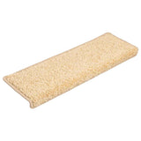 Vidaxl trapmatten 20 st 65x21x4 cm crème met rechthoekige rand
