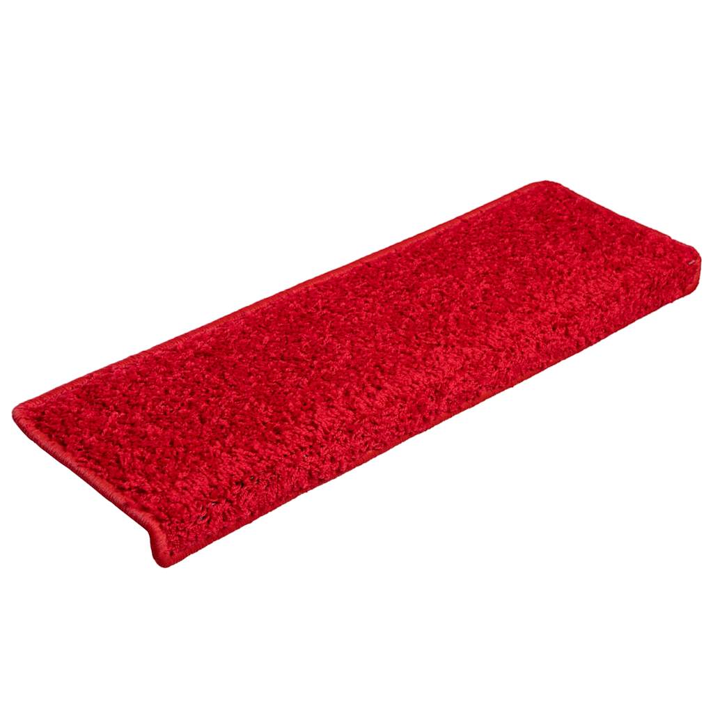 Vidaxl trapmatten 20 st 65x21x4 cm rood rechthoekige rand