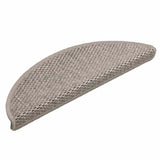 Vidaxl trapmatten zelfklevend 30 st sisal-look 56x17x3cm zilverkleurig
