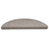 Vidaxl trapmatten zelfklevend 30 st sisal-look 56x17x3cm zilverkleurig