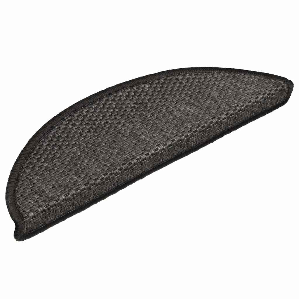 Vidaxl trapmatten zelfklevend sisal-look 30 st 56x17x3 cm antraciet