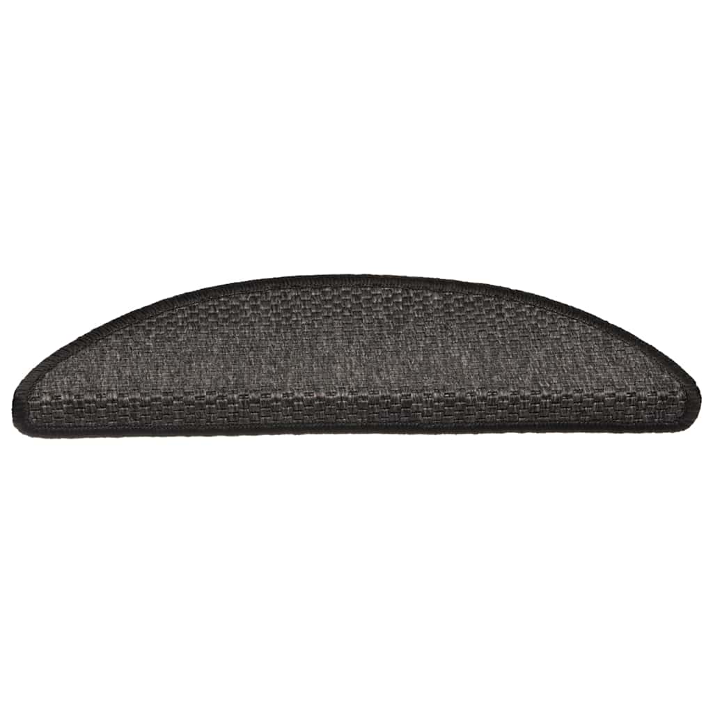 Vidaxl trapmatten zelfklevend sisal-look 30 st 56x17x3 cm antraciet