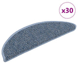 Vidaxl trapmatten zelfklevend sisal-look 30 st 56x17x3 cm blauw