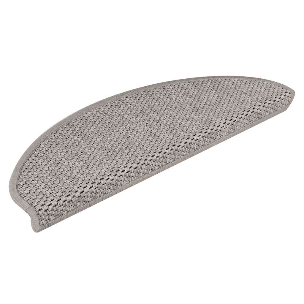 Vidaxl trapmatten zelfklevend sisal-look 30 st 65x21x4cm zilverkleurig