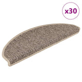 Vidaxl trapmatten zelfklevend sisal-look 30 st 65x21x4 cm donkerbeige