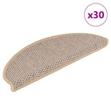 Vidaxl trapmatten sisal-look zelfklevend 30 st 65x21x4 cm lichtbeige