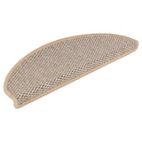 Vidaxl trapmatten sisal-look zelfklevend 30 st 65x21x4 cm lichtbeige