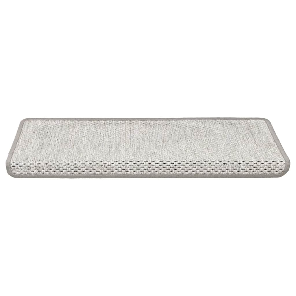 Vidaxl trapmatten zelfklevend sisal-look 30 st 65x21x4 cm platina