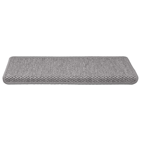 Vidaxl trapmatten zelfklevend sisal-look 30 st 65x21x4cm zilverkleurig