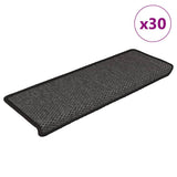 Vidaxl trapmatten zelfklevend sisal-look 30 st 65x21x4 cm antraciet