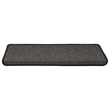 Vidaxl trapmatten zelfklevend sisal-look 30 st 65x21x4 cm antraciet
