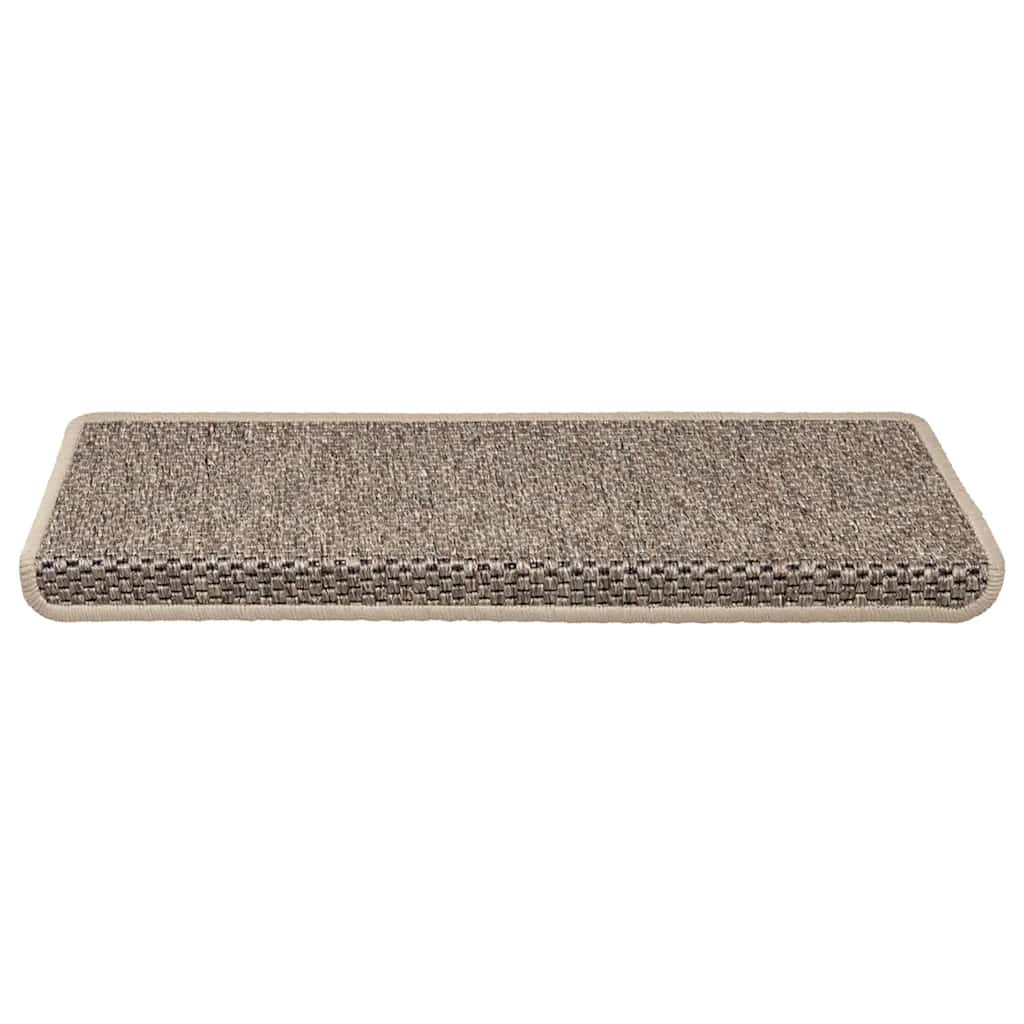 Vidaxl trapmatten zelfklevend 30 st sisal-look 65x21x4 cm donkerbeige