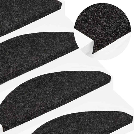 Vidaxl trapmatten zelfklevend 20 st 65x22,5x3,5 cm antraciet