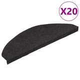 Vidaxl trapmatten zelfklevend 20 st 65x22,5x3,5 cm zwart